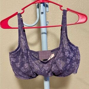 Victoria's Secret Purple Lace Underwire Bra Size 38DD